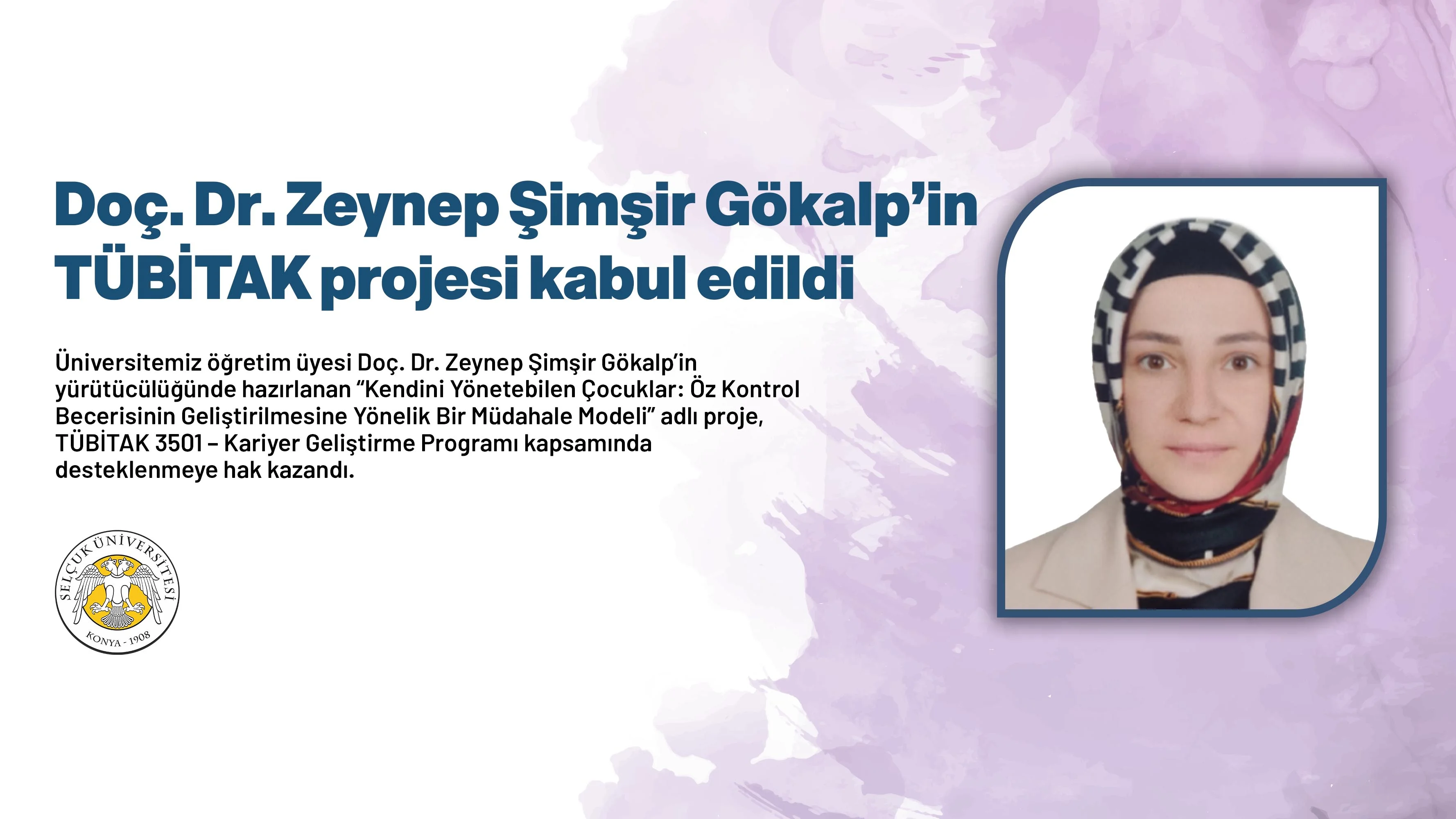 Doç. Dr. Zeynep Şimşir Gökalp’in TÜBİTAK projesi kabul edildi